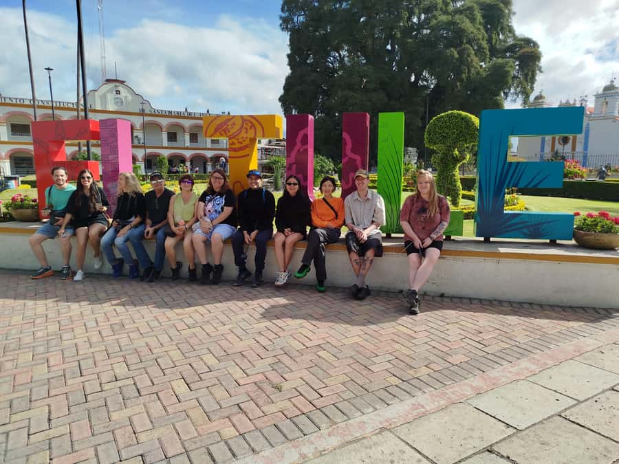 Check out Hierve el Agua, Mitla, the Tule Tree, Rugs, and a Mezcal Distillery Tour - Handling lunch and the final mezcal stop