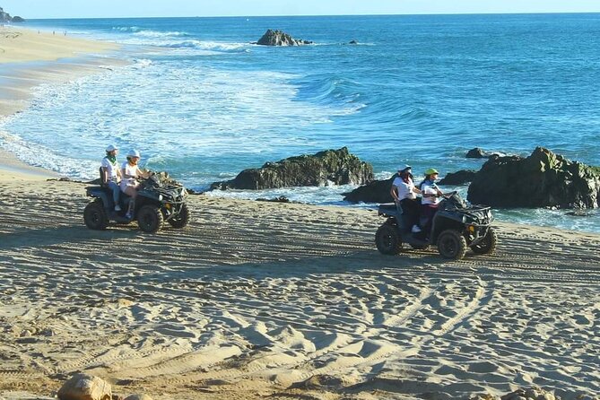 Combo Horseback Beach Ride & ATV Adventure. Tequila Tasting - Pacific views, desert tracks, and photo stops