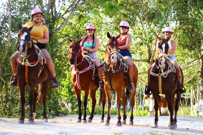 Horseback Riding Cenote, Zipline.Transportation & Tequila Tasting - Four zip lines and hanging bridges through the trees
