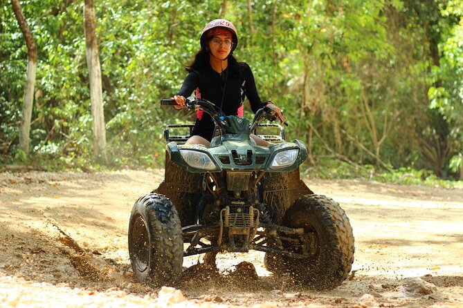 Solo ATV 4 Ziplines, Lunch, Transportation and Tequila Tasting - The cenote and other park activities